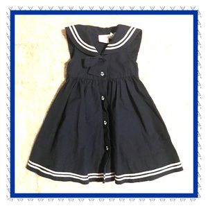 Little Girl’s Navy Blue Sailor Dress